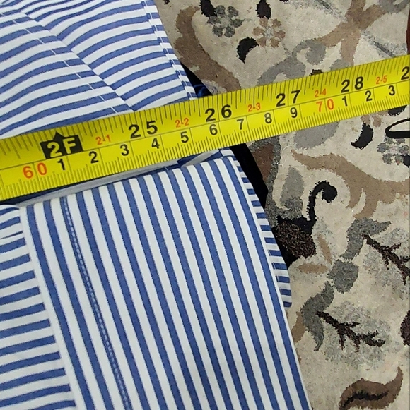 Lauren Ralph Lauren Dress Shirt Men's Size 17.5  36/37 Blue Striped Classic Fit - Picture 10 of 10